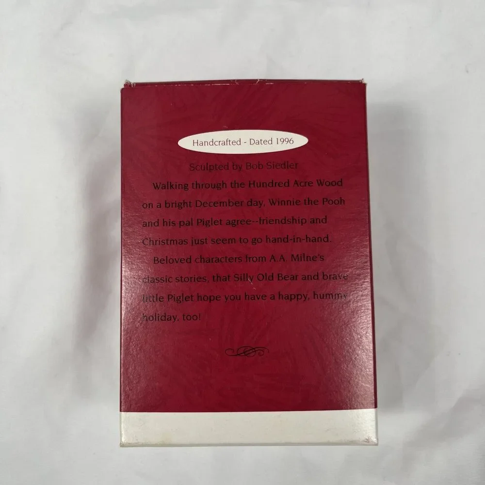 Hallmark 1996 Winnie The Pooh And Piglet Disney Keepsake Christmas‎ Ornament